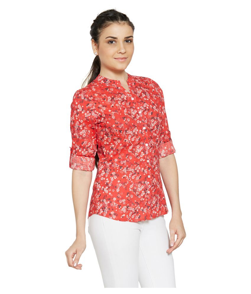 Bombay High Cotton Blended Shirt Style - Red - Buy Bombay High Cotton ...