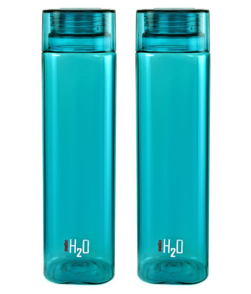 Cello H2o Squaremate Green 1000 Ml Pet Water Bottle Set Of 2 Buy Online At Best Price In India Snapdeal