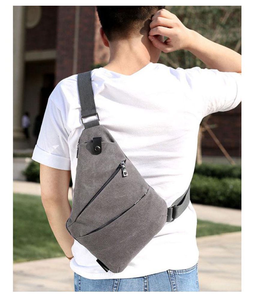 Mens Sling Bags Chest Bag Fashion Printed Canvas Small Crossbody Bag Casual Travel Outdoor Daypack Messenger Bags 