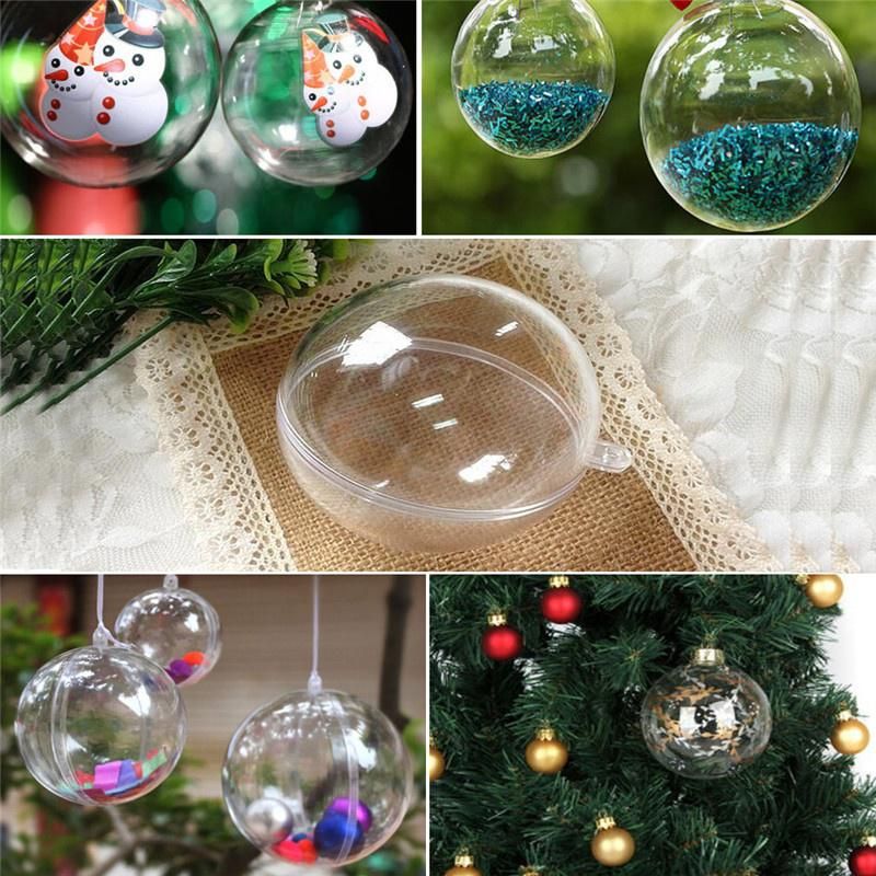 5pcs Bag New Xmas Tree Plastic Ballon Hanging Transparent Plastic