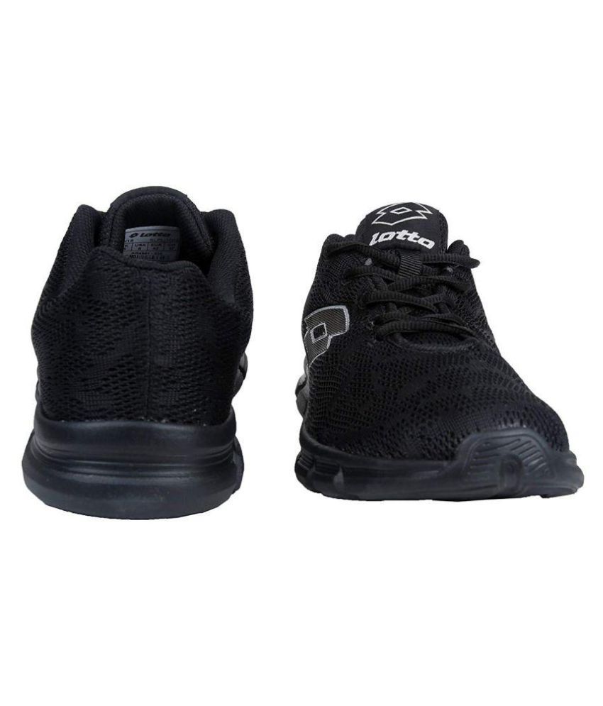 lotto men black running shoes