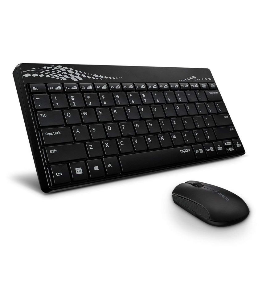 Rapoo 8000 Black Wireless Keyboard Mouse Combo