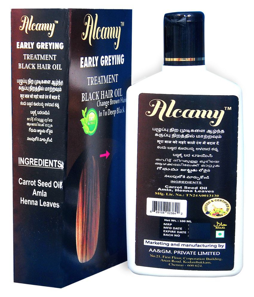 Alcamy Early Greying Treatment Black Hair Oil Buy Alcamy Early Greying Treatment Black Hair Oil At Best Prices In India Snapdeal