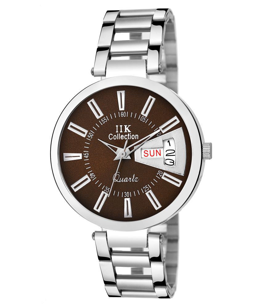     			IIK COLLECTION Stainless Steel Round Womens Watch