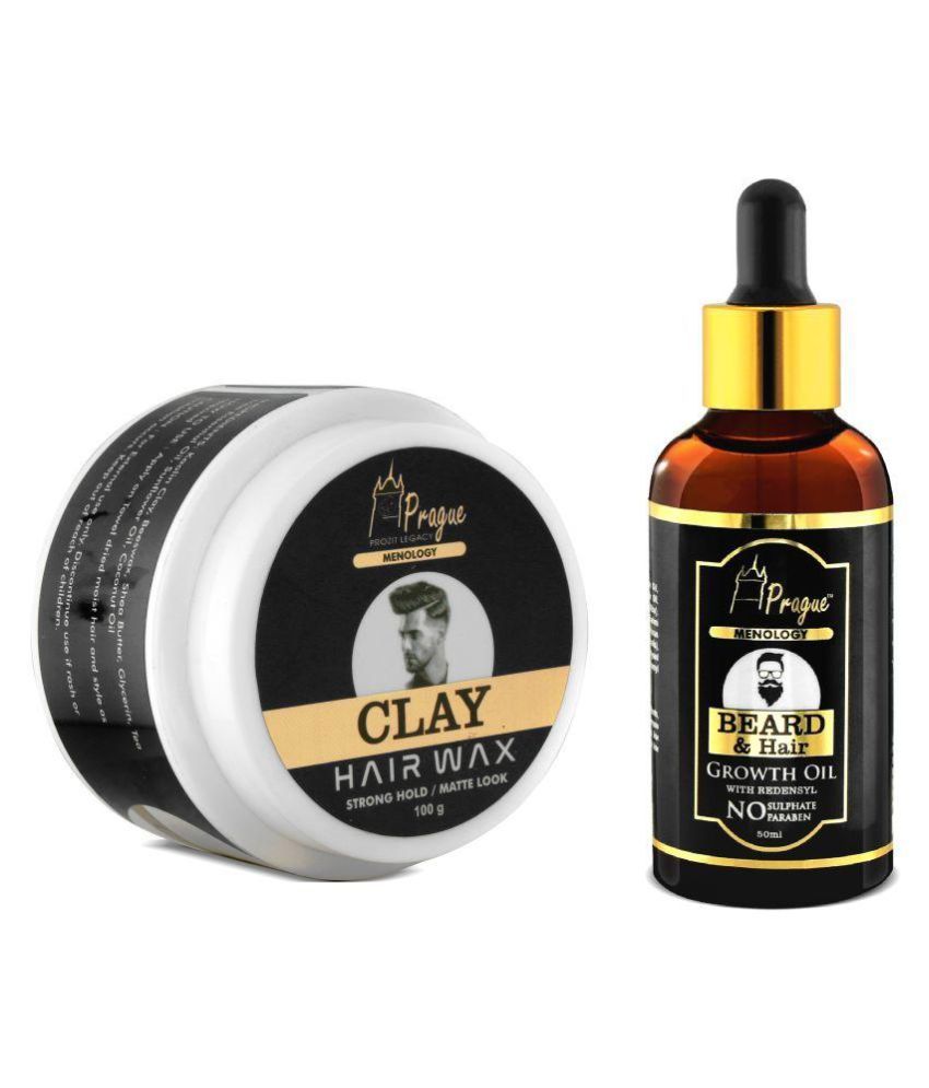 Prague Menology Beard Oil Styling Clay Hair Wax Strong Hold