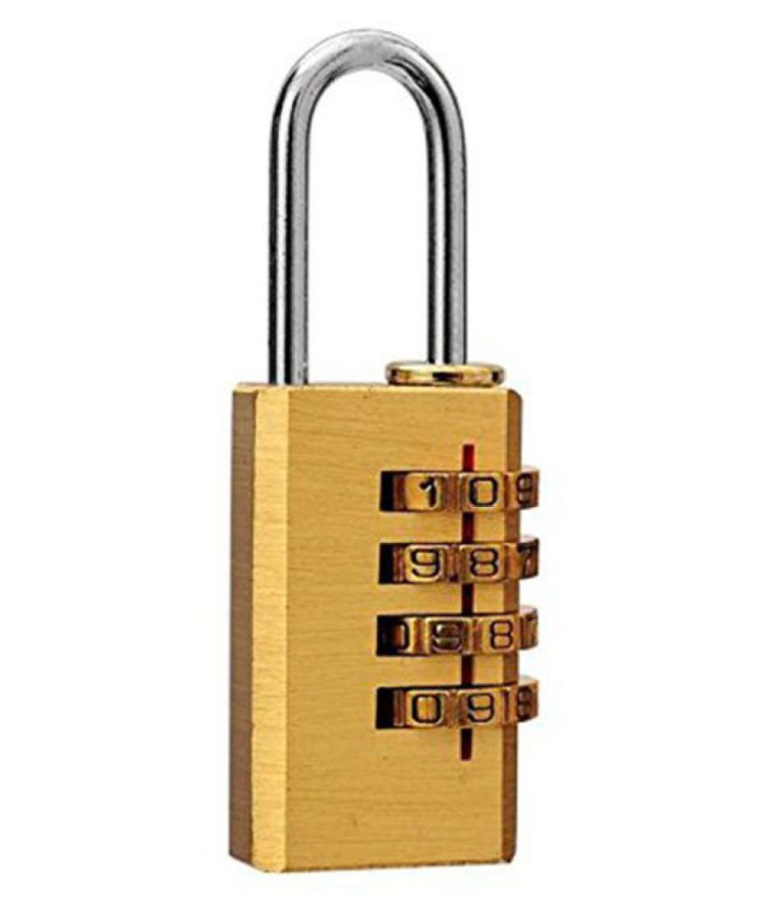 Buy Shaks Digit Brass 84 Number Lock Small Bag Lock