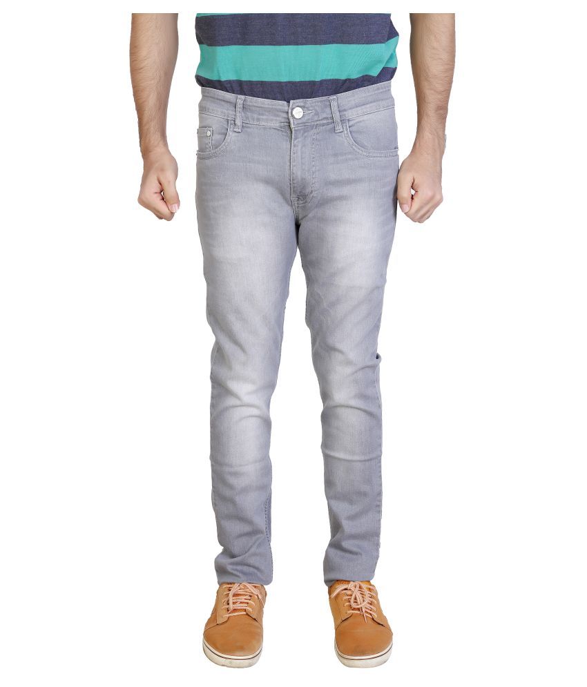     			Awack Grey Slim Jeans