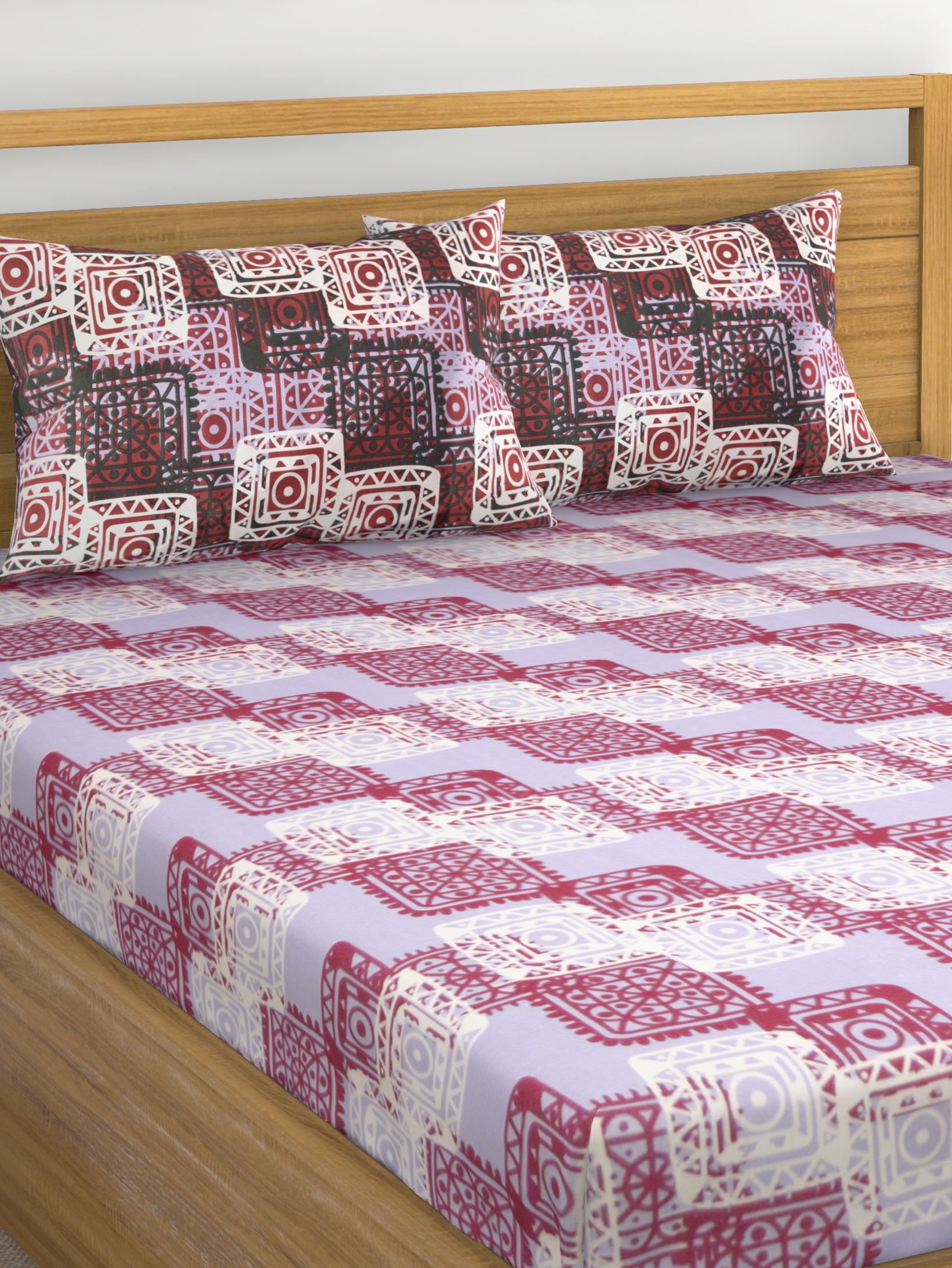 Raymond Home Cotton Double Bedsheet with 2 Pillow Covers ( x ) Buy