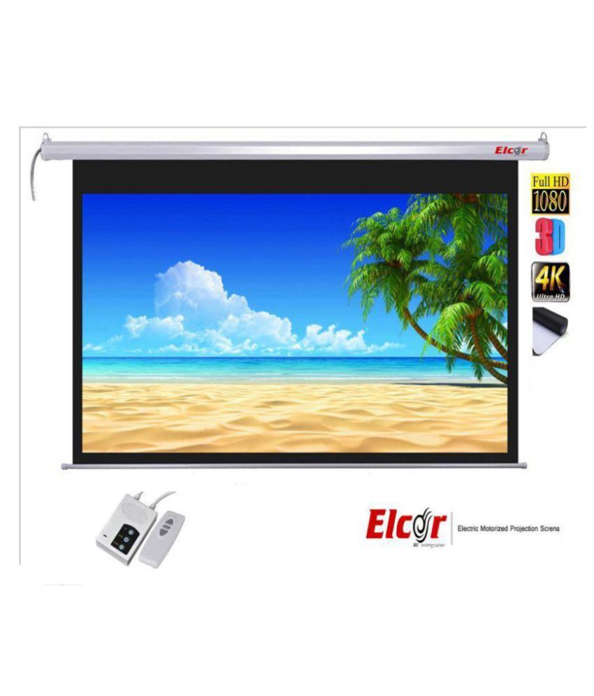 Buy Elcor 100" Diag. Motorized Projector Screen Online at Best Price in