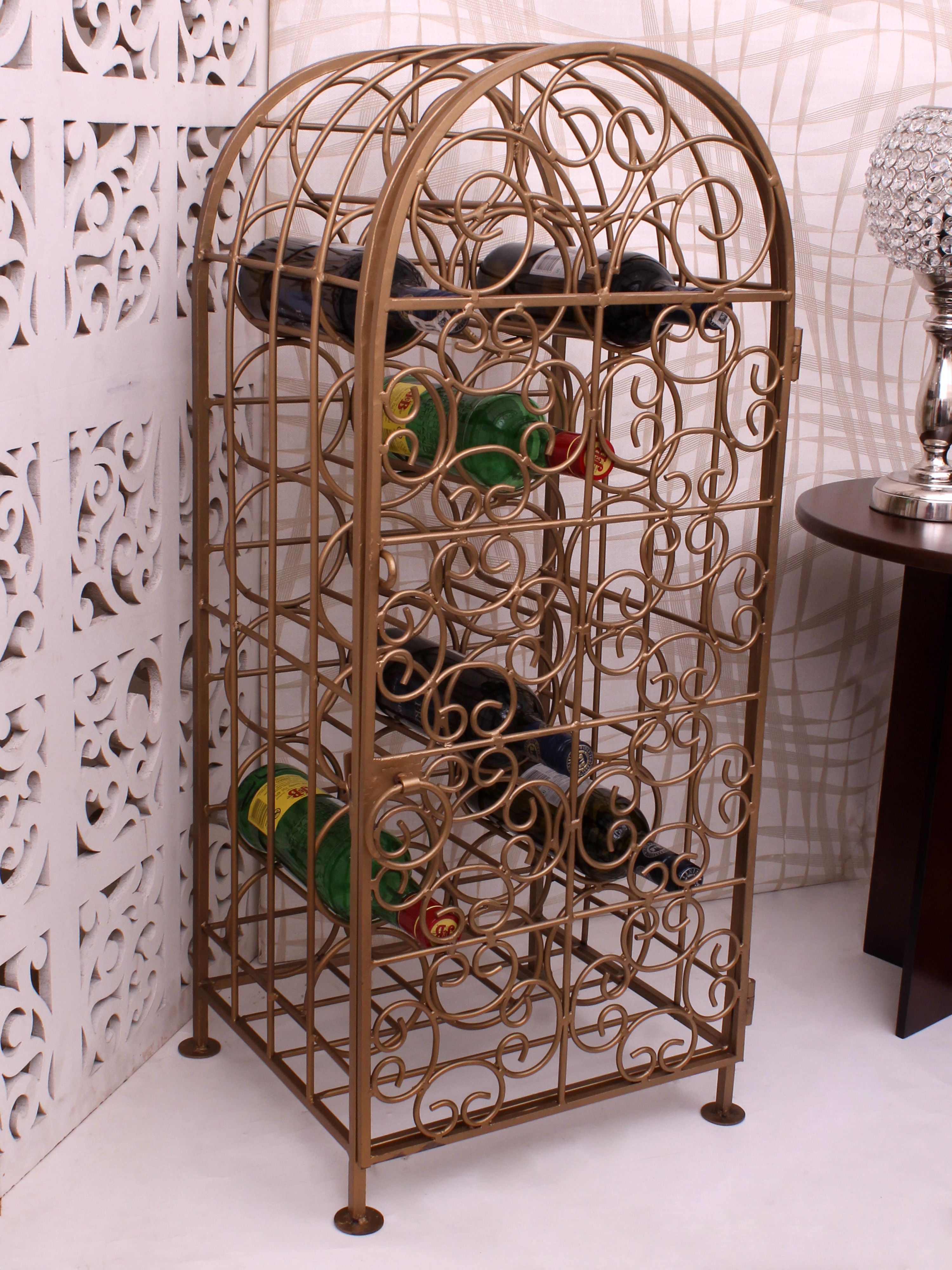 Home Sparkle Iron Stand Alone Wine Holder Buy Online at Best Price in