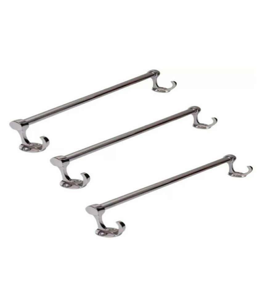 Deeplax towel rod 18 inches (1.5 feet) set of 3 Stainless Steel Towel Rod