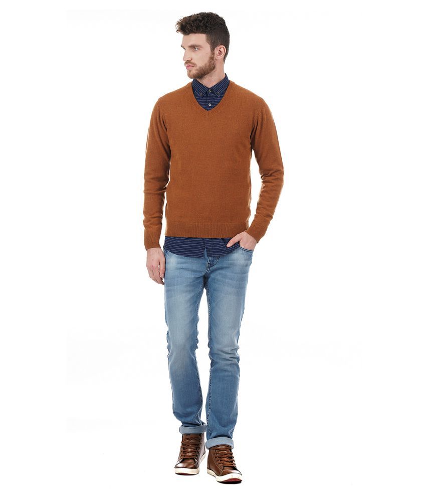 Izod Orange V Neck Sweater - Buy Izod Orange V Neck Sweater Online at ...