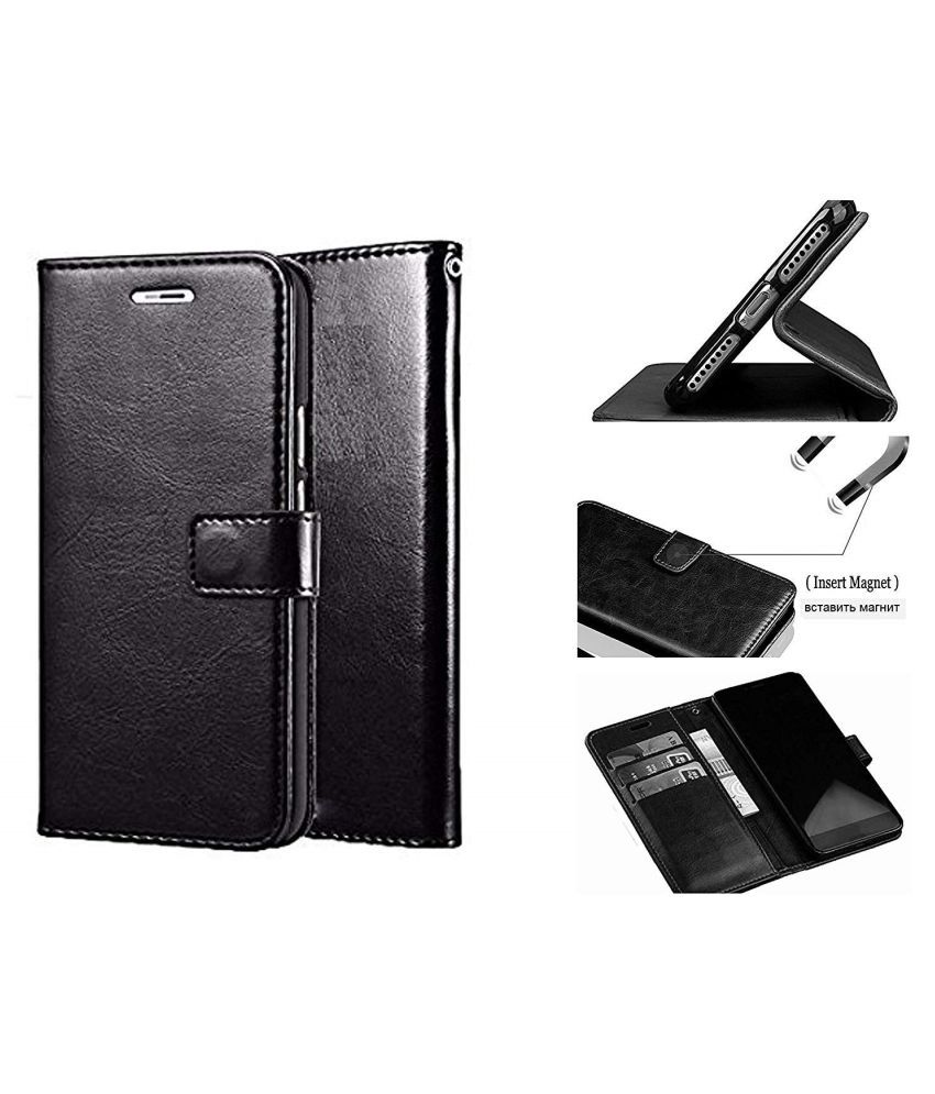 Lenovo K6 Note Flip Cover by Designer Hub Black