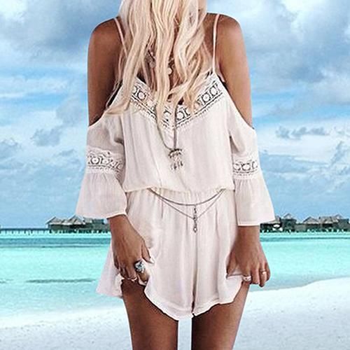 crochet beach playsuit