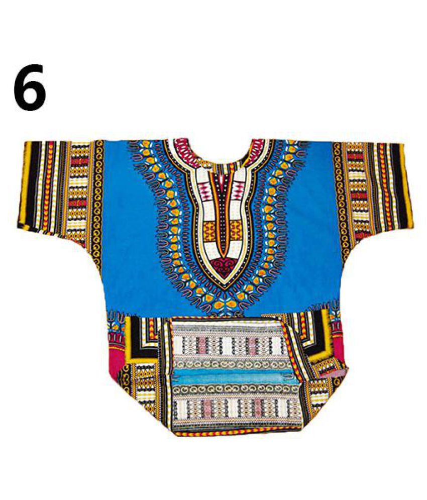 vergaan schelp Westers Buy Women's Vintage Ethnic Dashiki African Hippie T-shirt Top Blouse Tribal  Caftan Dress Online at Best Prices in India - Snapdeal
