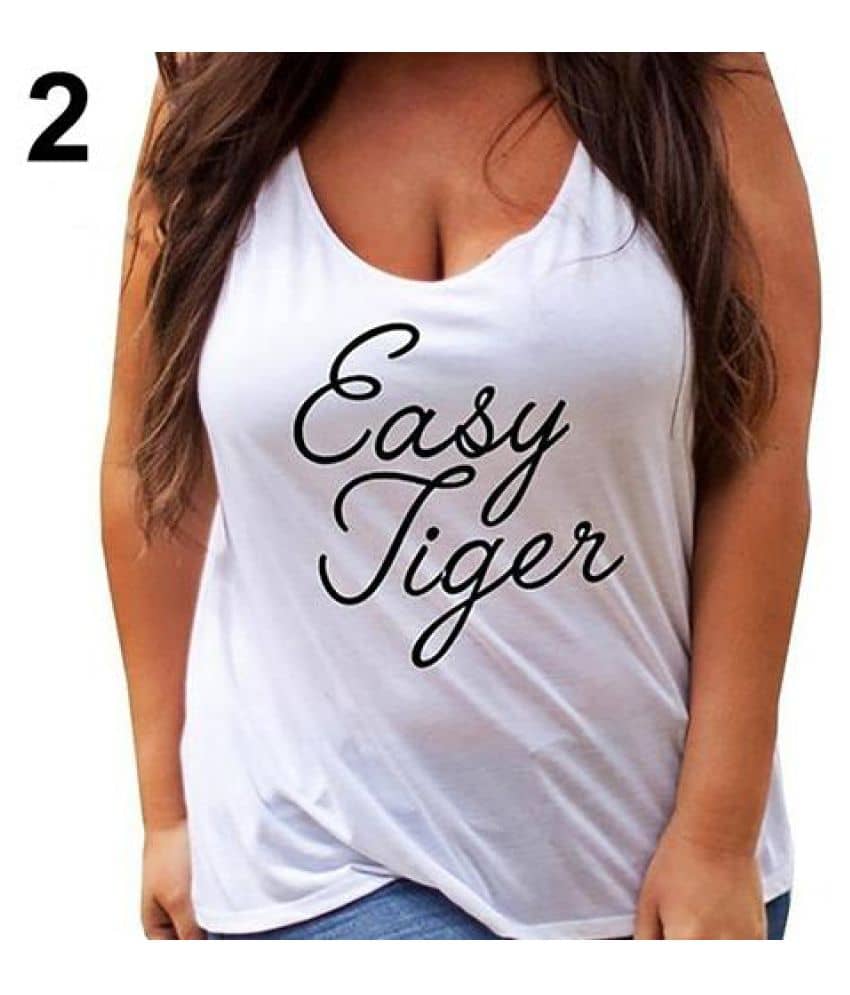 Buy Women's Summer Fashion Casual Letter Anchor Print Sleeveless T-Shirt  Tank Top Online at Best Prices in India - Snapdeal
