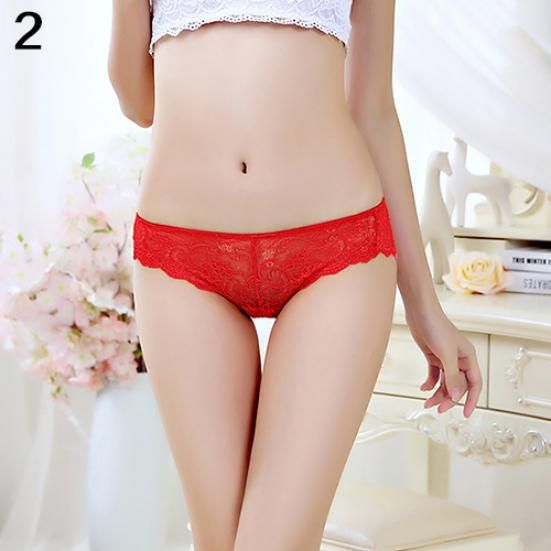 Buy Women Sexy Seethrough Lace Trim Soft Panties Fashio