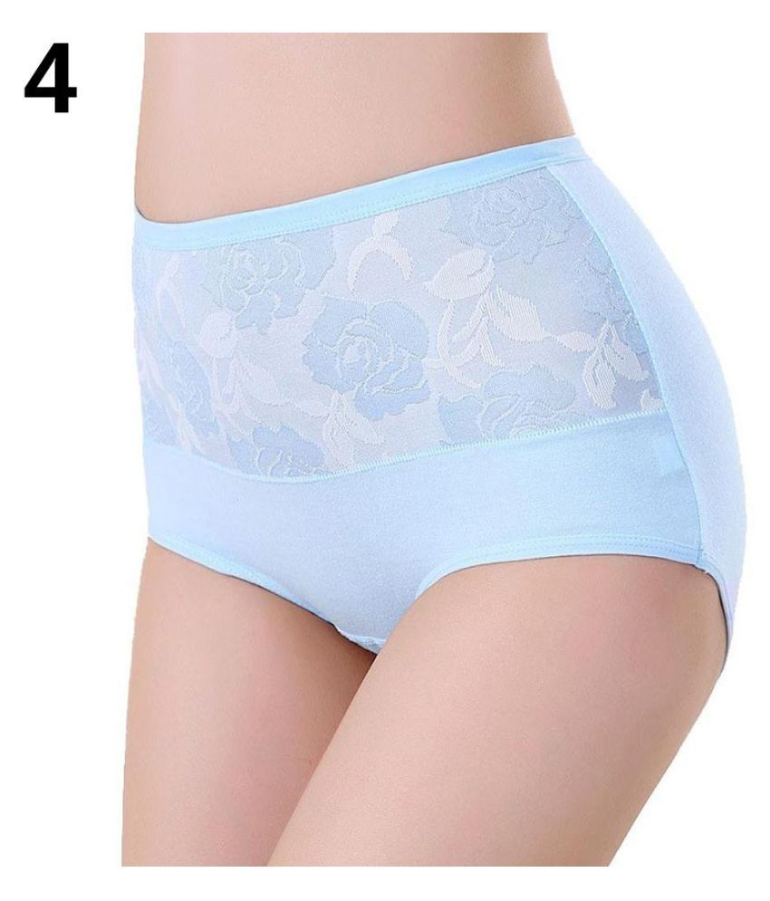 Buy Women High Waist Cotton Plus Size Briefs Healthy Sexy Panties