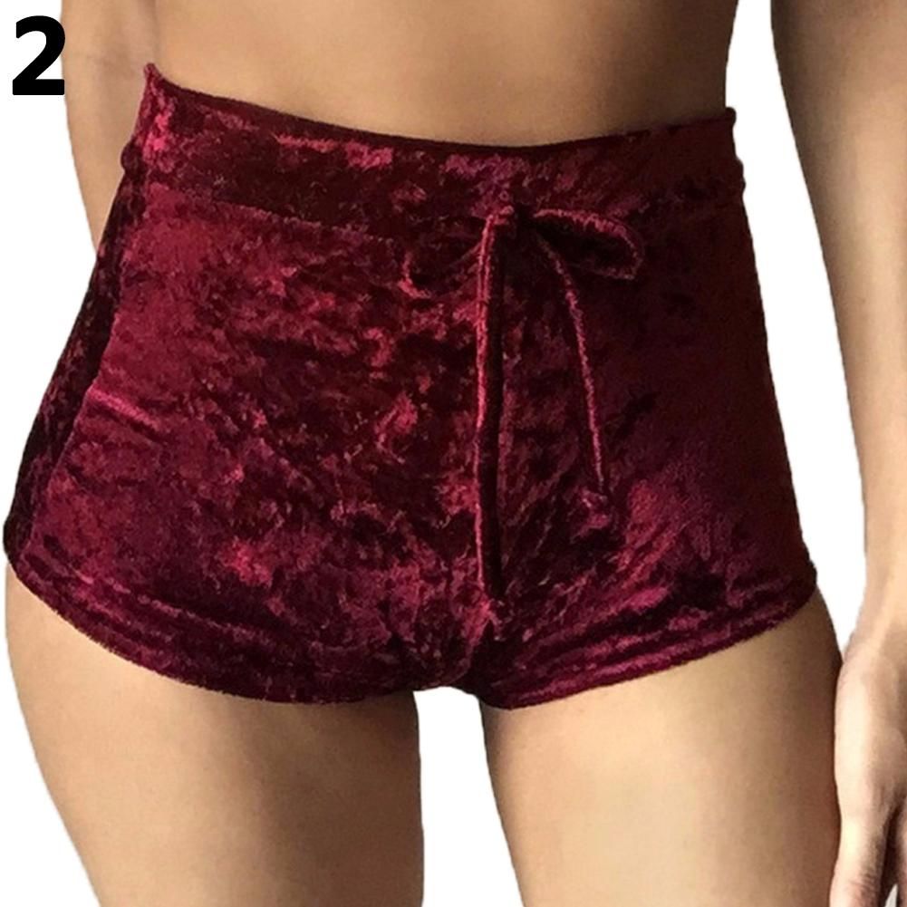 womens velvet booty shorts