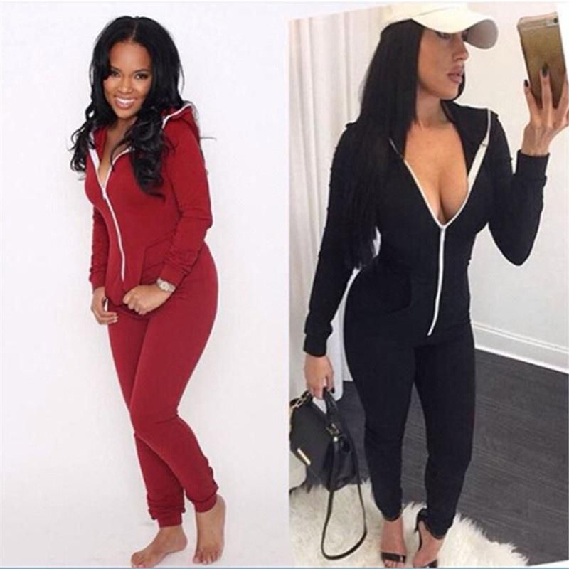 zipper bodycon jumpsuit