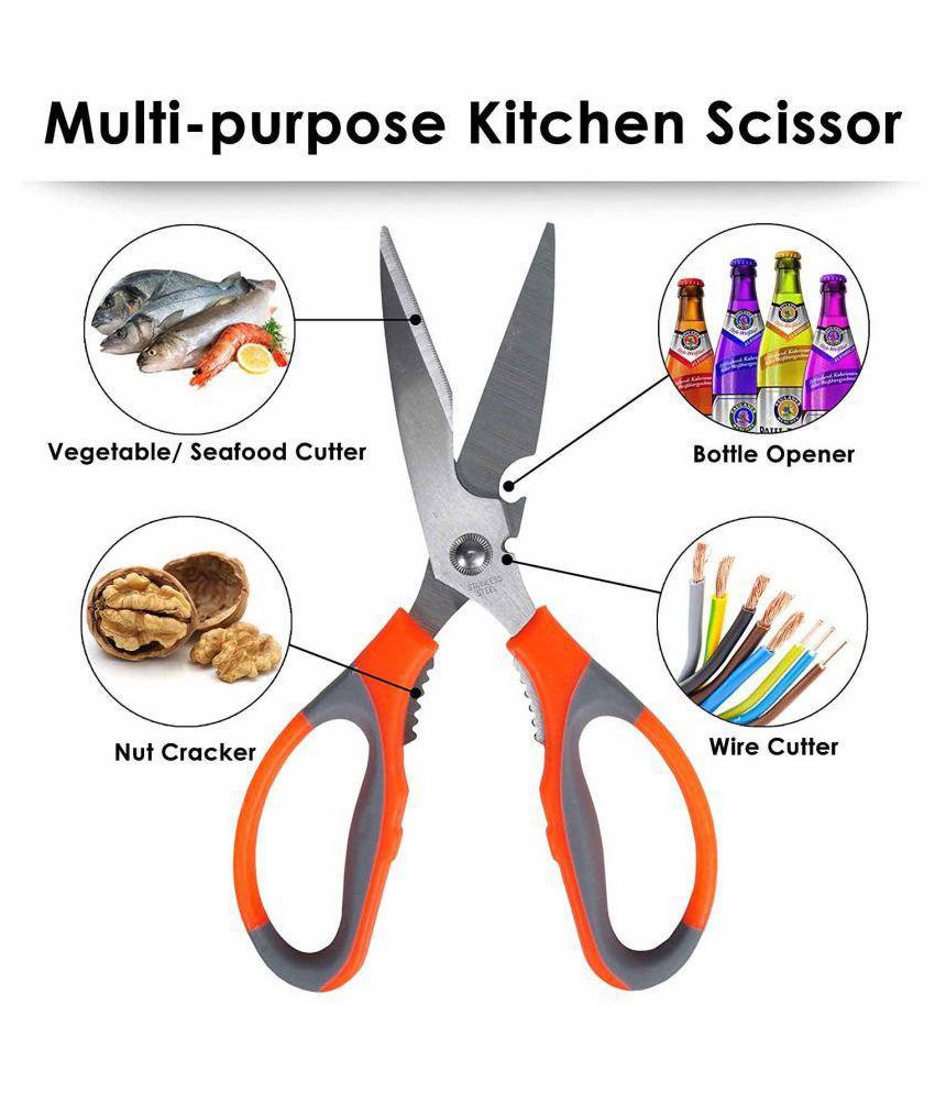 shop93 store 10 in 1 Multifunctional Kitchen Stainless Steel Vegetable Scissor - Length of Blade (in cm)