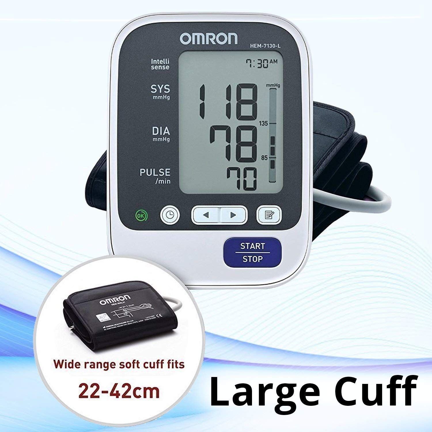 Omron HEM 7130L Fully Automatic Digital Blood Pressure Monitor With ...