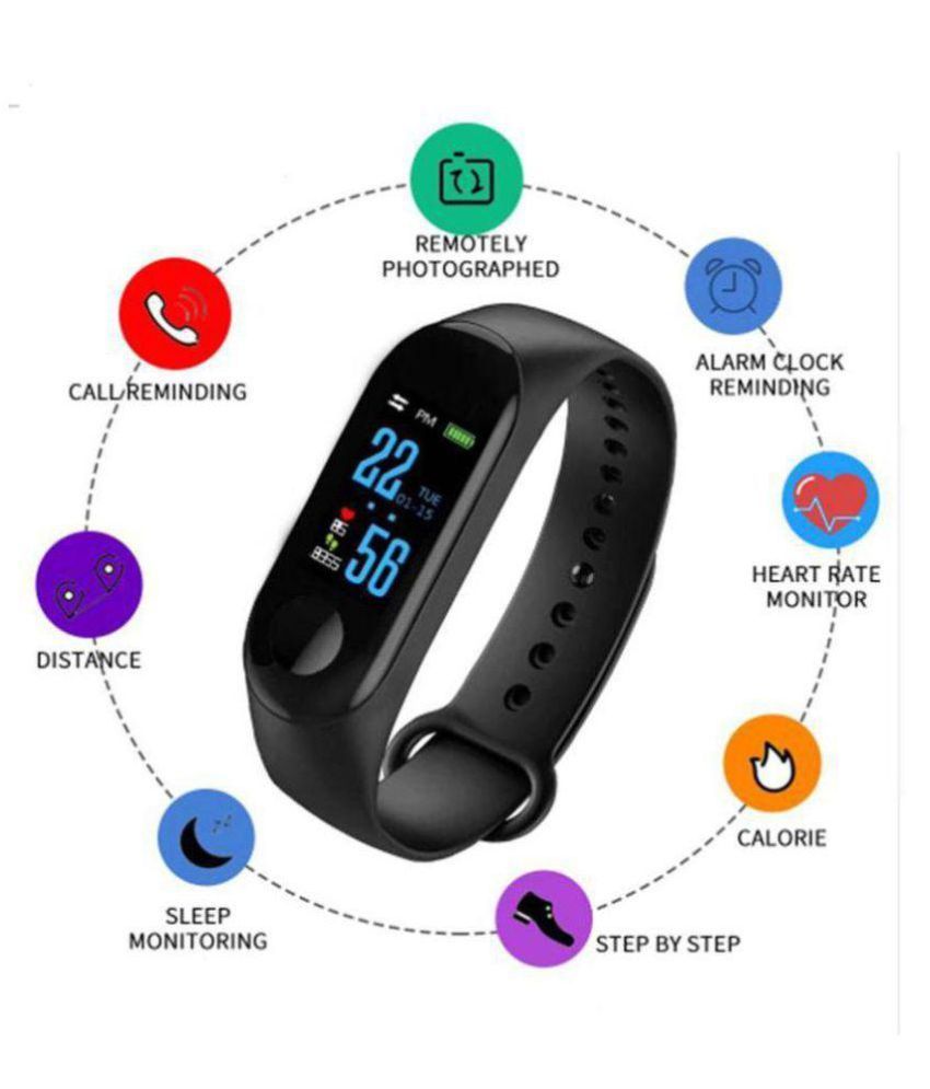 smart watch mi band m3 black