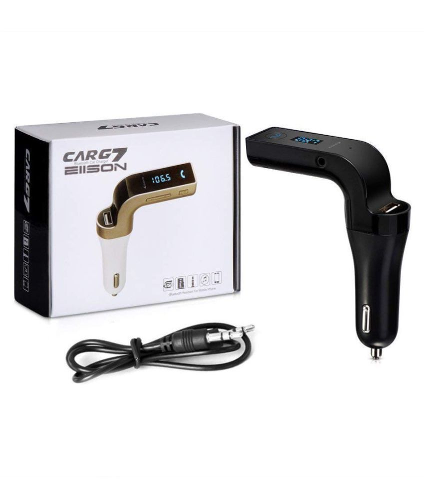 MAIPLE Black Bluetooth Transmitter Device & Mobile Charger CARG7 for