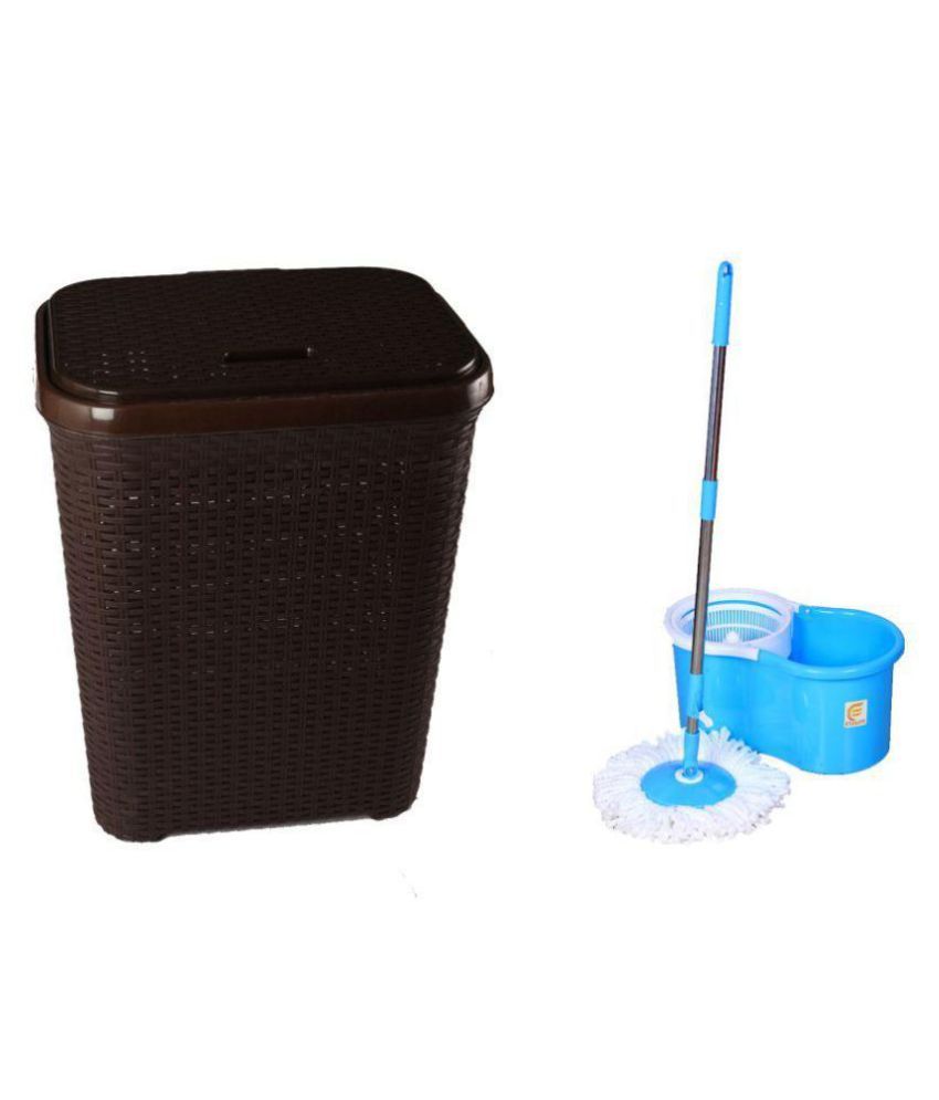 Esquire Plastic Laundry Basket & Mop Combo Buy Esquire Plastic Laundry