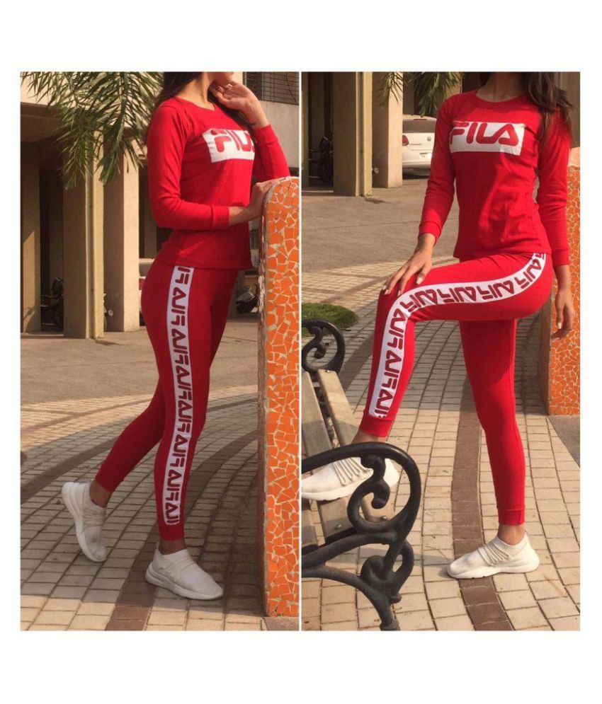 Buy Fila Cotton Tracksuits - Red Online at Best Prices in India - Snapdeal