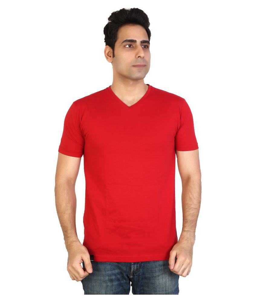     			Awack Red Half Sleeve T-Shirt