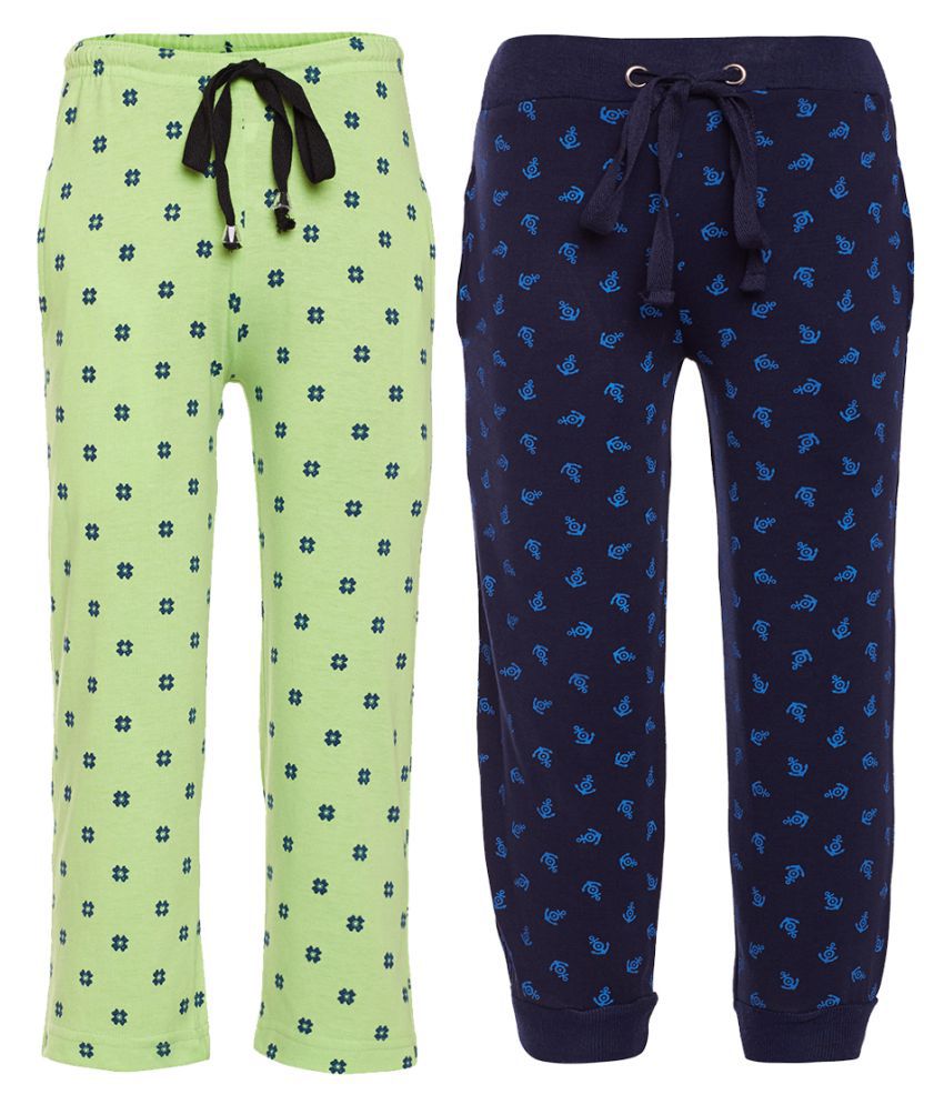     			Vimal Multicolor Cotton Trackpants For Boys Pack Of 2)