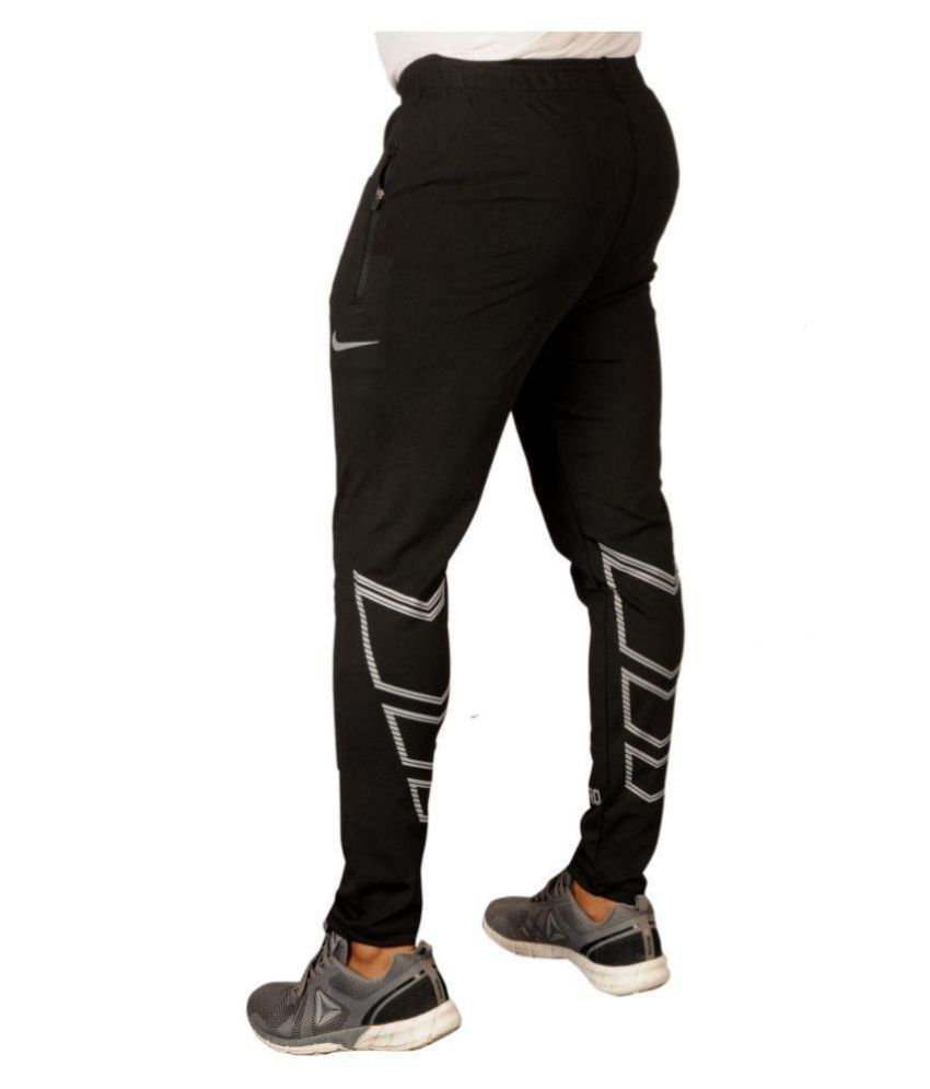 nike black lycra trackpants