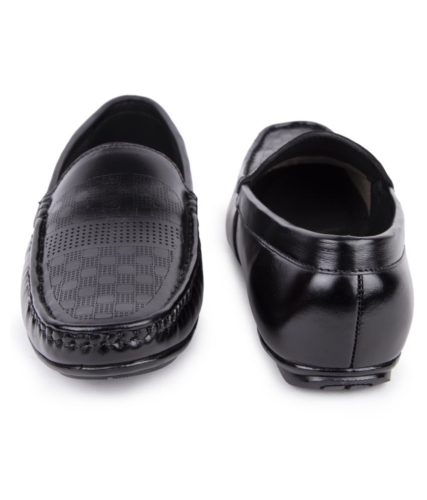 LOUIS STITCH Black Loafers - Buy LOUIS STITCH Black Loafers Online at ...
