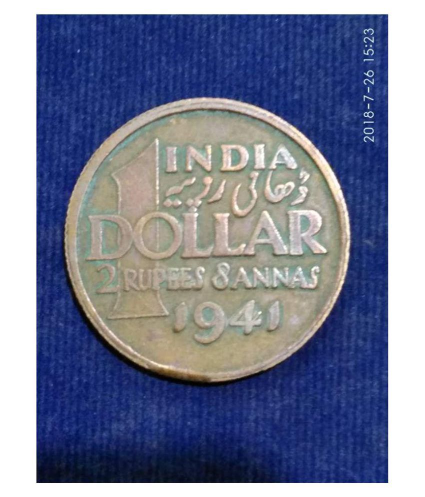 Model Coin One Dollar 2 Rs 8 Anna 1941 George Vi Buy