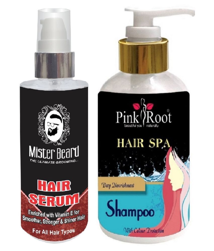 Mister Beard Hair Serum With Pink Root Hair Spa Shampoo 200 Ml