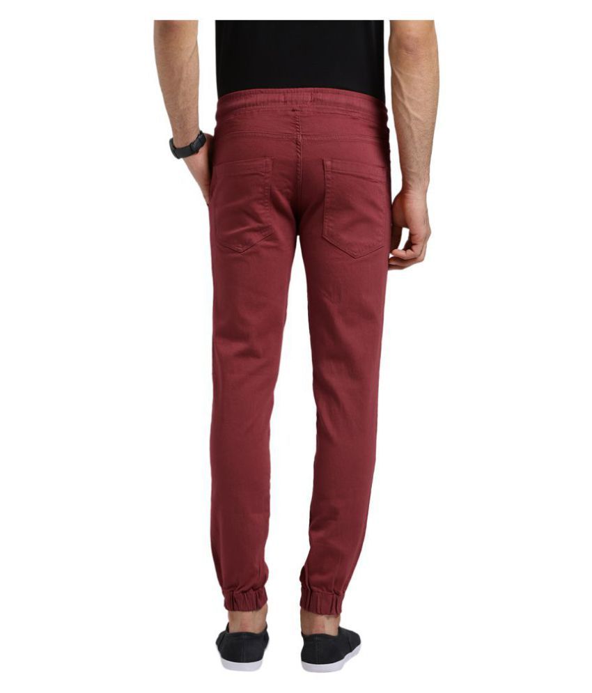 Realm Maroon Slim Jeans - Buy Realm Maroon Slim Jeans Online at Best ...