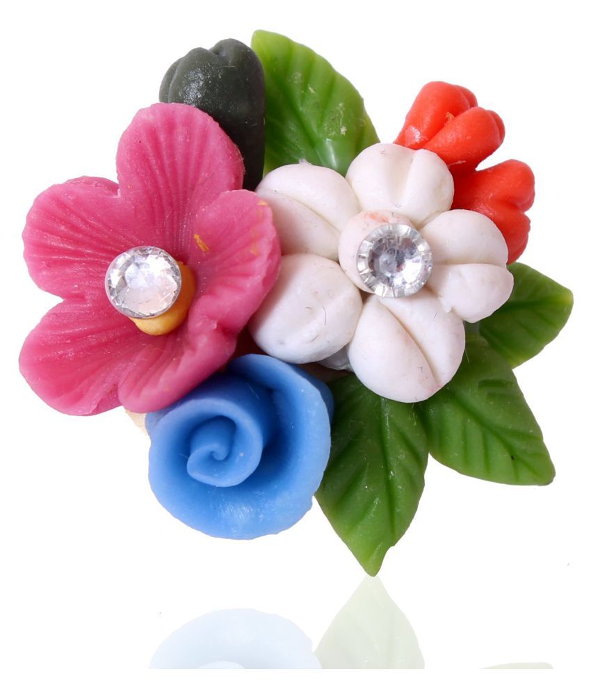 Handmade Porcelain Dough Flower Ring /for women /girls Buy Handmade