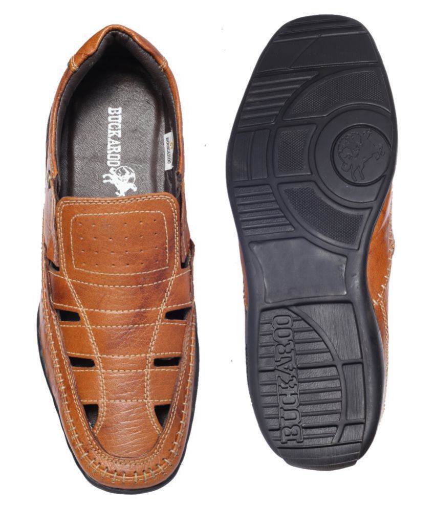 buckaroo men's leather sandals