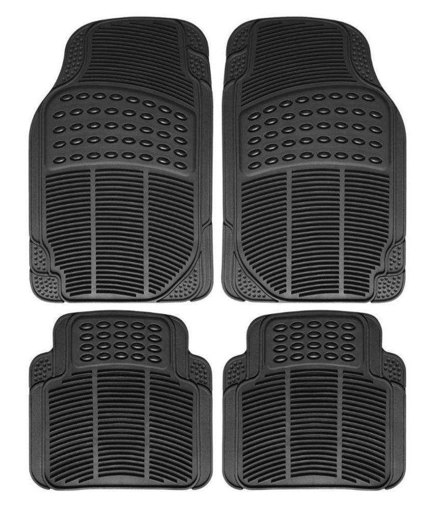 Ek Retail Shop Car Floor Mats (Black) Set of 4 for Hyundaii10Sportz(O)AT1.2KappaVTVT