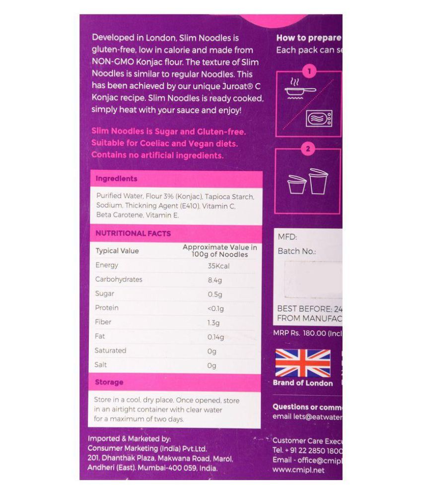 EAT WATER konjac flour pasta Atta Instant Noodles 200 gm Pack of 4 Buy