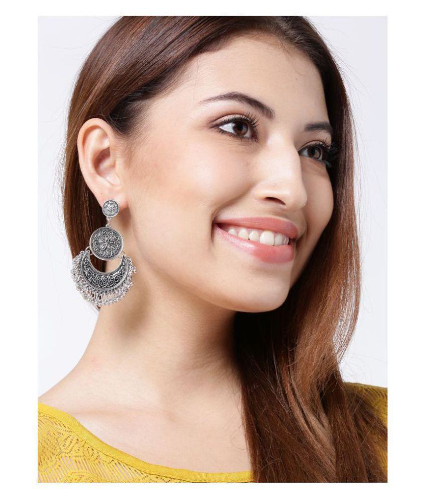     			YouBella Fashion Jewellery Afghani Tribal Oxidised Dangler Stylish Fancy Party Wear Earrings for Girls and Women