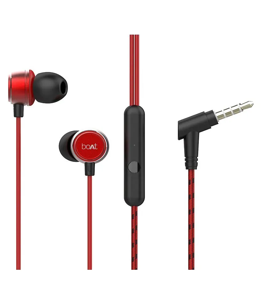 Boat discount earphones red