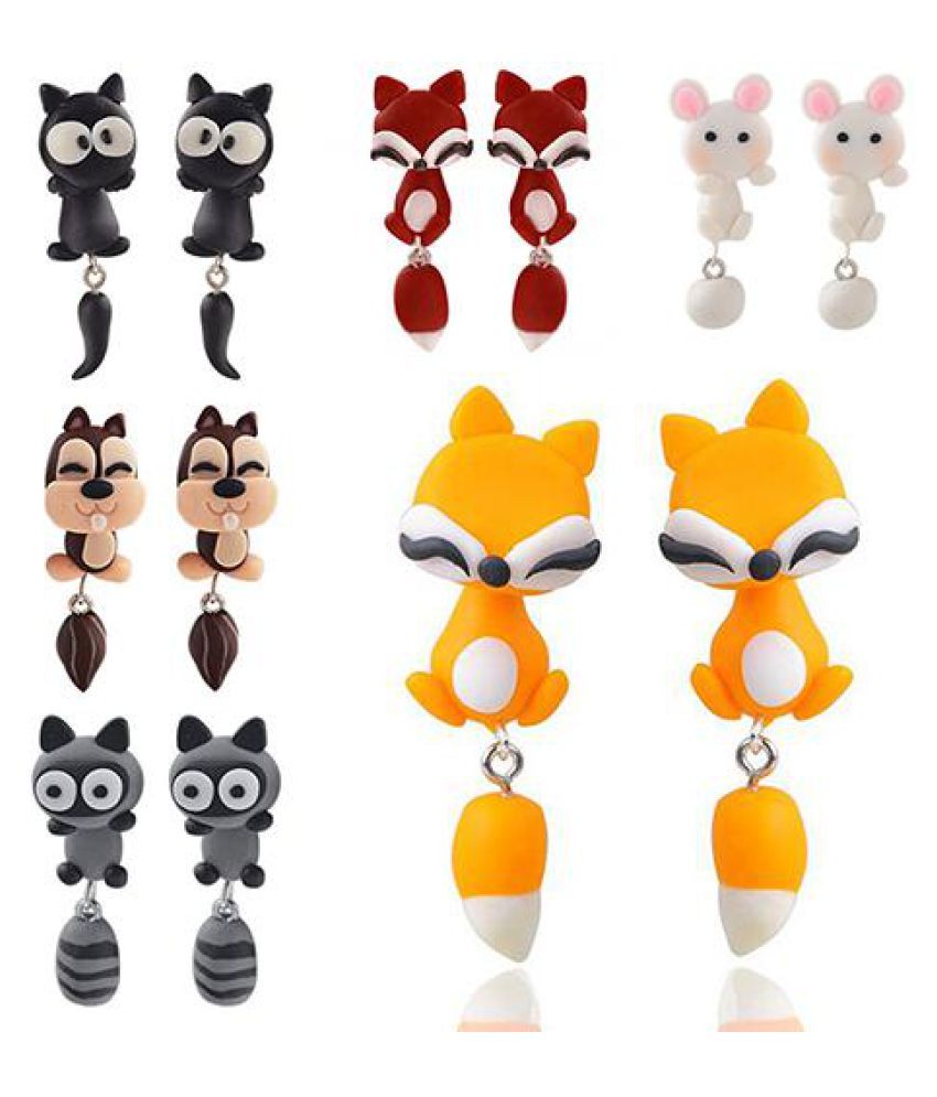 Women's Polymer Clay Animal Earrings Cute Cartoon Cat Ear Studs Earbobs  Jewelry Fashion Jewellery - Buy Women's Polymer Clay Animal Earrings Cute  Cartoon Cat Ear Studs Earbobs Jewelry Fashion Jewellery Online at