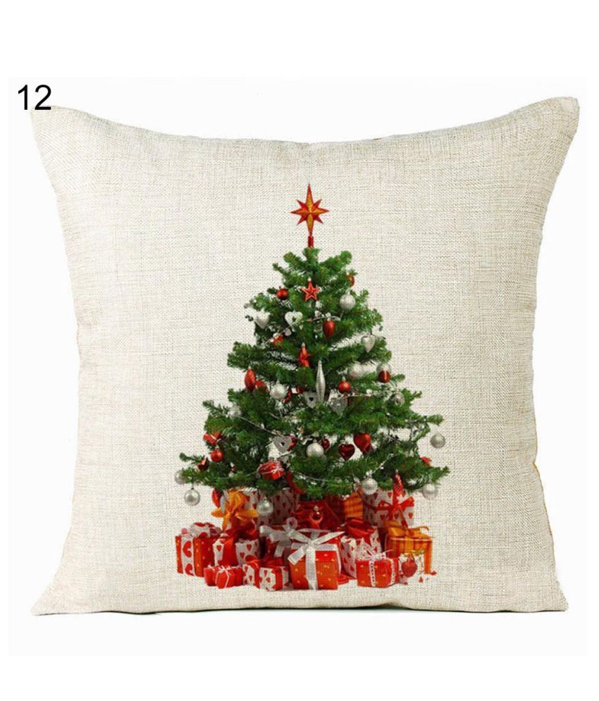 Home Decoration 18 Inch Christmas Tree Pillow Case Square Shape