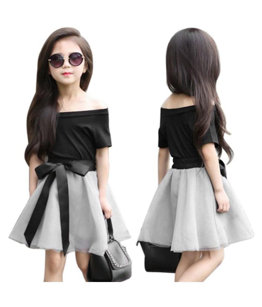 Kids Girls Fashion Summer Short Sleeve Top Bowknot Gauze Tutu