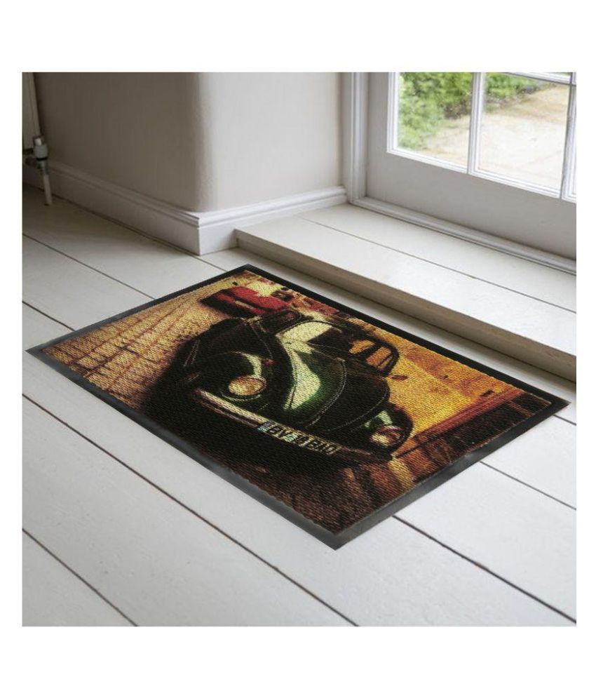     			E-Retailer Black Single Regular Outdoor Mat