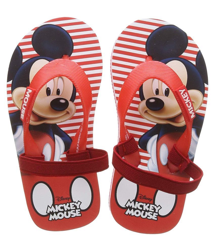 Mickey Kids Boys Red Flip-Flop Price in India- Buy Mickey Kids Boys Red ...