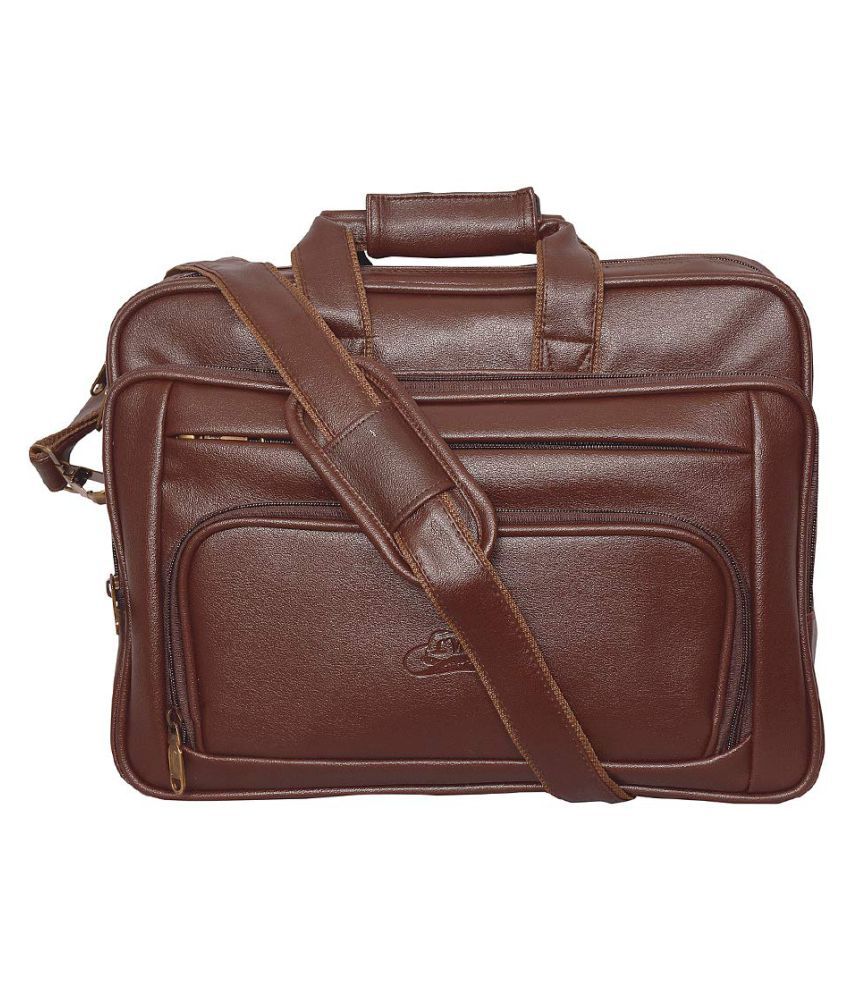 Leather Gifts LG1127 Brown P.U. Office Bag