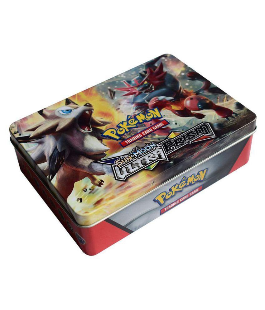 Pokemon 98 Cards in 1, Sun and Moon Ultra Prism Card Game with Metal ...